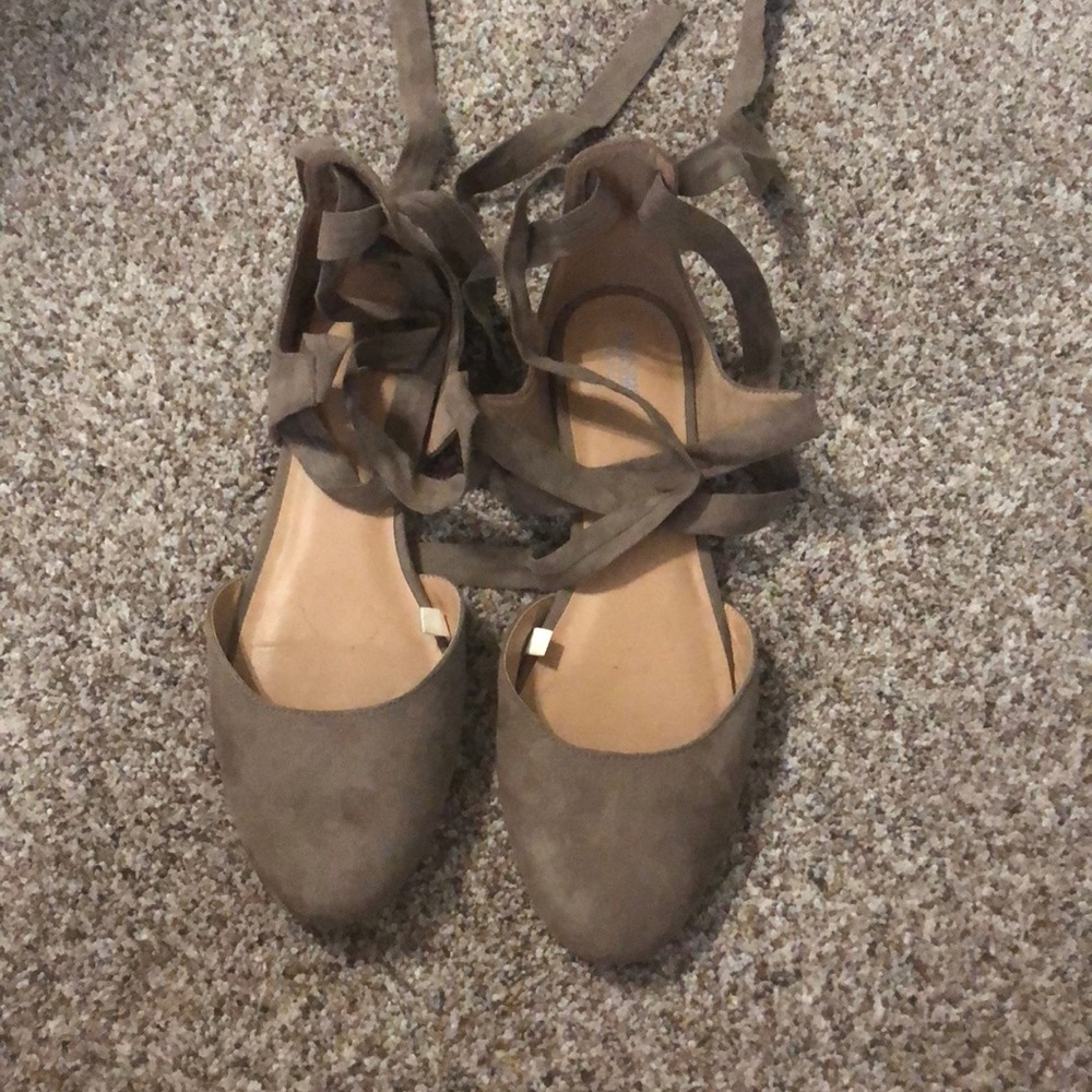 Lace up flats